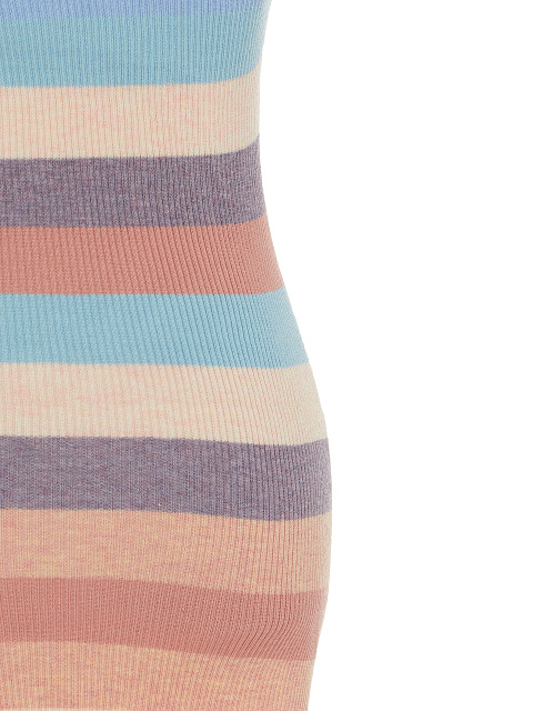 Трикотажное платье-мини в широкую полоску, 4