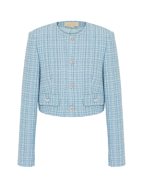 Голубой жакет с люрексом, 1 Голубой жакет с люрексом, 1