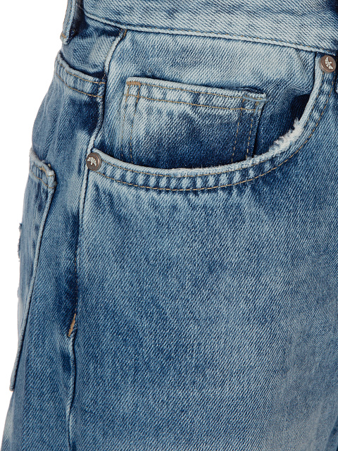 Синие рваные джинсы с разводами, 3