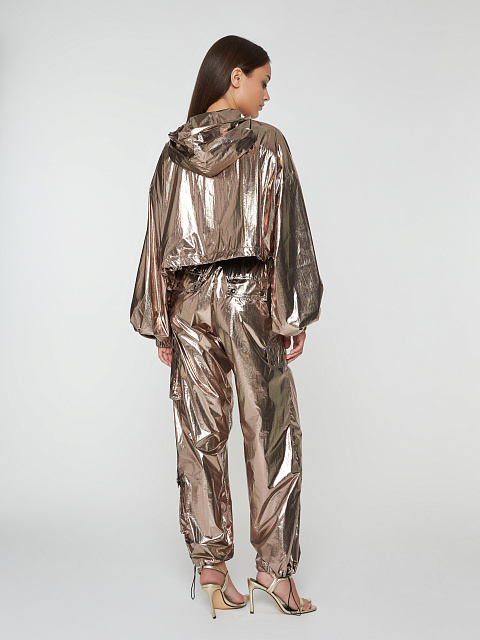 Золотистый костюм-двойка из бомбера и брюк-карго, 7 Золотистый костюм-двойка из бомбера и брюк-карго, 7