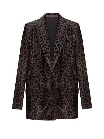 Сине-коричневый леопардовый жакет, 1