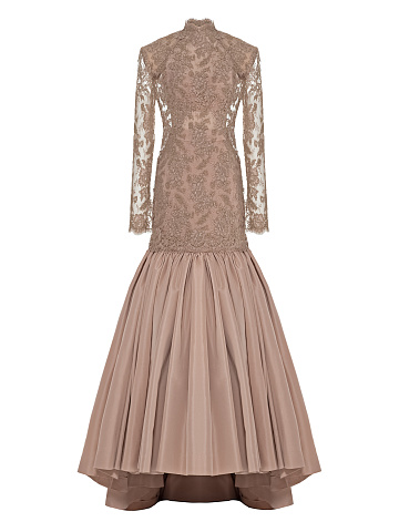 Бежевый комплект из кружева, 1