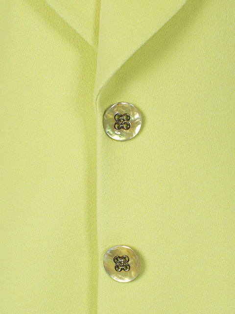 Желтое однобортное пальто из шерсти, 3