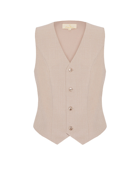 Бежевый костюм-тройка из вискозы, 4 Бежевый костюм-тройка из вискозы, 4