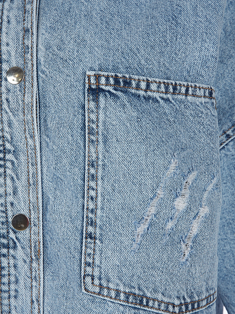 Голубая рубашка из денима, 3