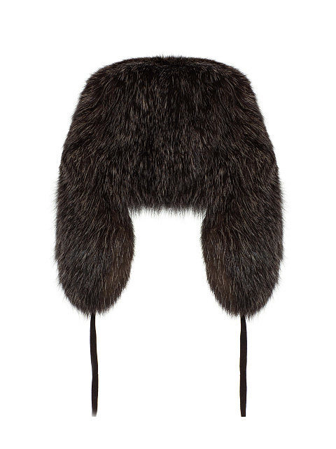 Темно-коричневая шапка-ушанка из меха соболя, 2 Темно-коричневая шапка-ушанка из меха соболя, 2