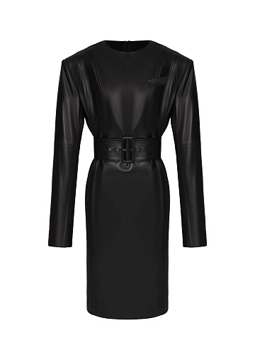 Платье-миди из кожи, 1