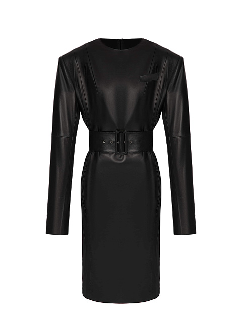 Платье-миди из кожи, 1
