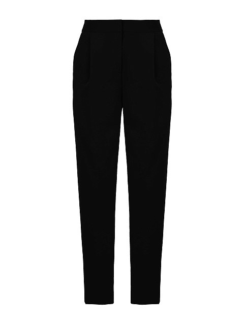 Черный брючный костюм со штрипками, 4