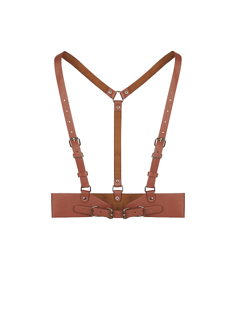 Коричневая портупея из эко-кожи, 1