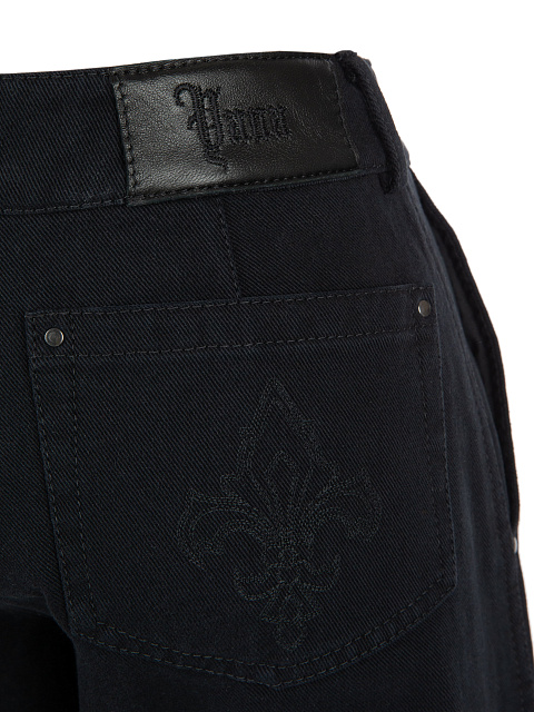 Расклешенные черные джинсы из хлопка, 5