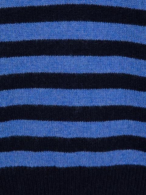 Черно-фиолетовый пуловер из кашемира в полоску, 3