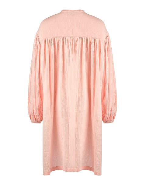Светло-розовое платье-рубашка из хлопка, 2