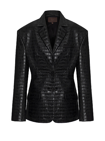 Черный жакет из кожи, 1