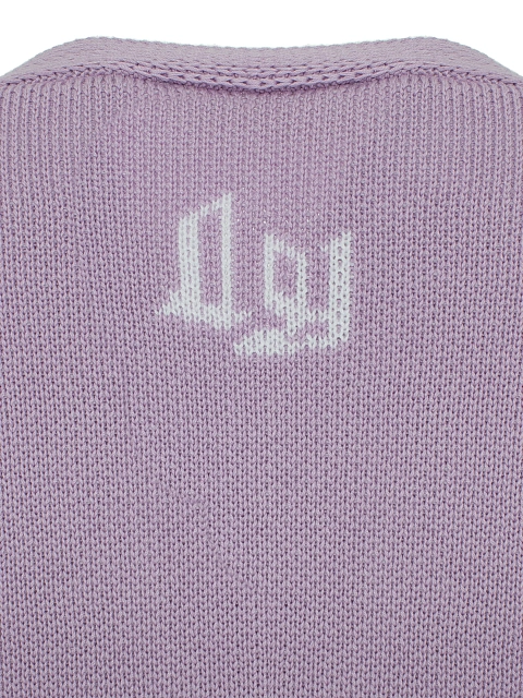 Сиреневый оверсайз кардиган с ландышами, 5