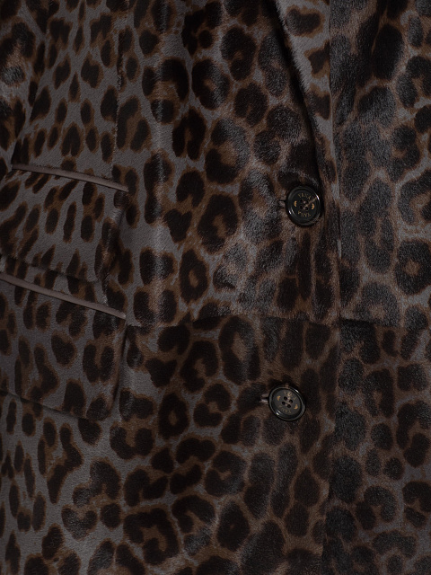 Сине-коричневый леопардовый жакет, 3