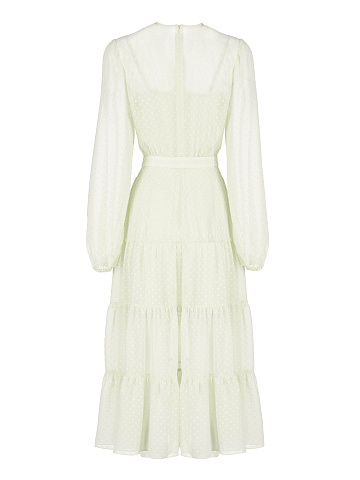 Бледно-желтое шифоновое платье-миди, 2