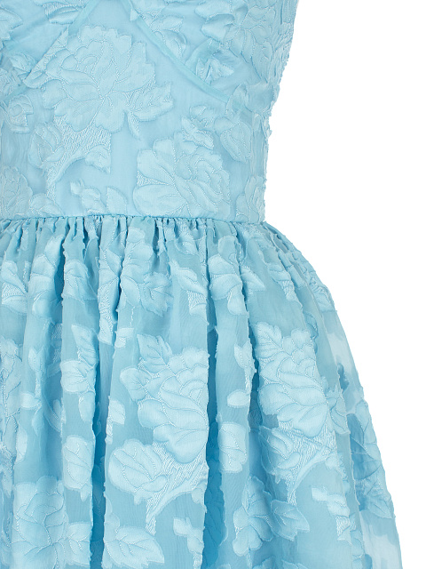 Голубое платье-миди из органзы, 3