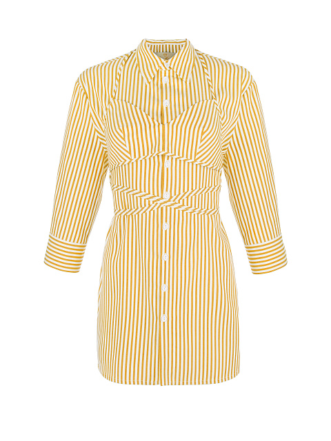 Желтый хлопковый сет из бра и рубашки, 2