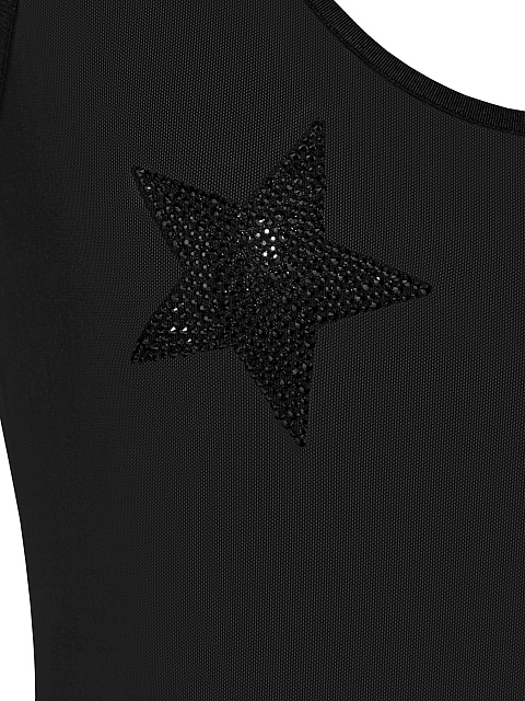 Черное боди из сетки с декором из страз, 3 Черное боди из сетки с декором из страз, 3