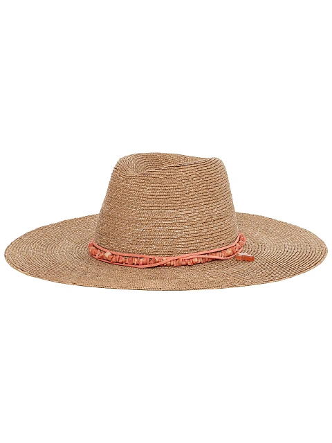 Соломенная шляпа с замшевым шнурком и отделкой из кораллов, 1
