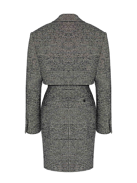 Черно-белый костюм-двойка в клетку, 2 Черно-белый костюм-двойка в клетку, 2