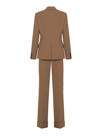 Коричневый костюм-двойка из шерсти, 2