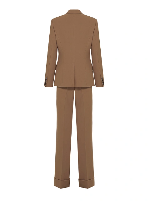 Коричневый костюм-двойка из шерсти, 2