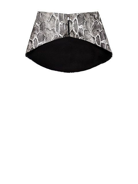 Серая баска из эко-кожи со змеиным принтом, 1 Серая баска из эко-кожи со змеиным принтом, 1