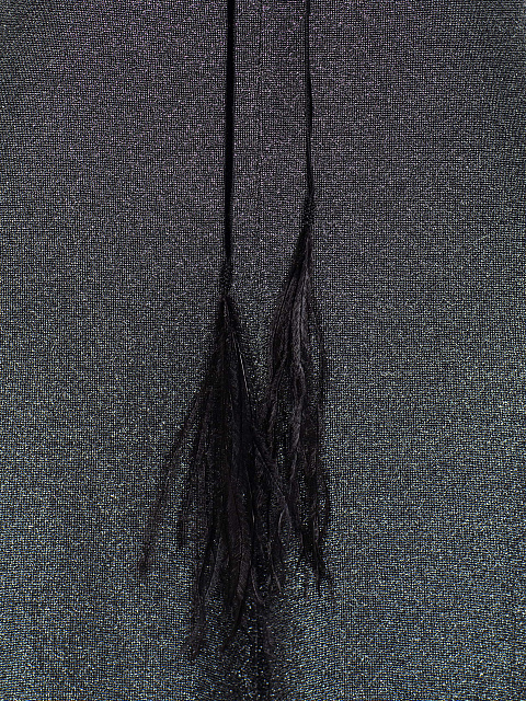 Черный трикотажный комбинезон с люрексом, 3