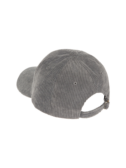 Серая кепка из вельвета с вышивкой YD, 3
