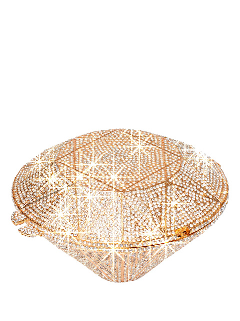 Клатч "Бриллиант" в золотистых стразах, 2