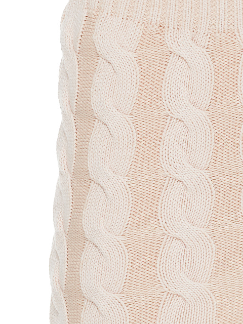 Вязаная светло-розовая мини юбка с косами и разрывами, 3