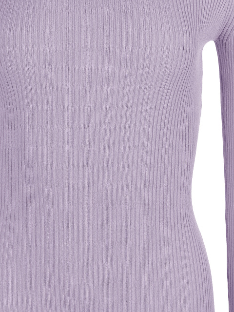 Сиреневое трикотажное платье-макси, 3