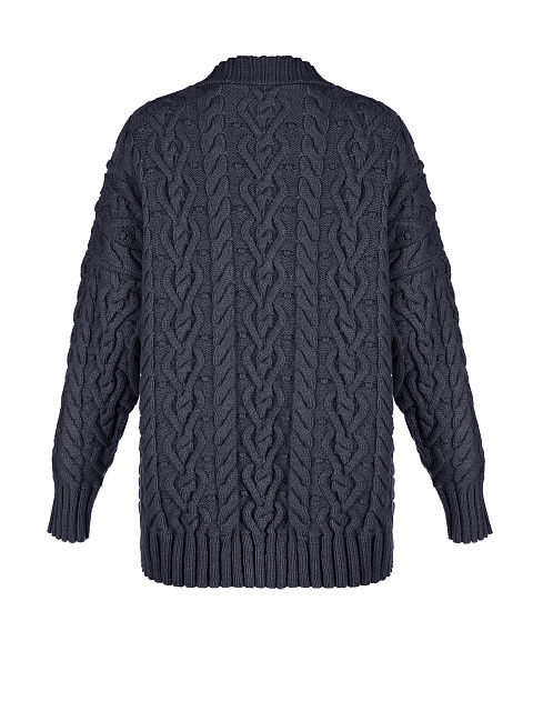 Темно-синий кардиган с косами, 2