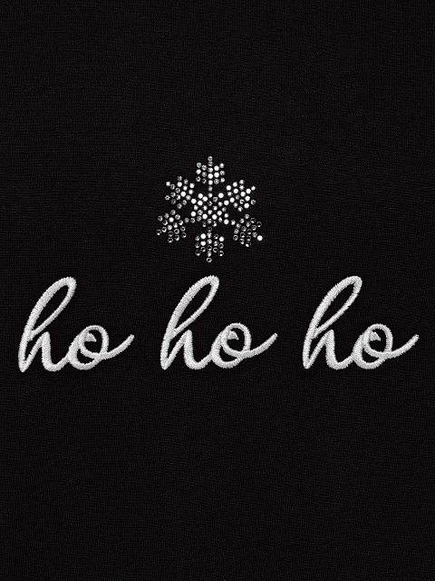 Черная футболка из хлопка с вышивкой и стразами, 3 Черная футболка из хлопка с вышивкой и стразами, 3