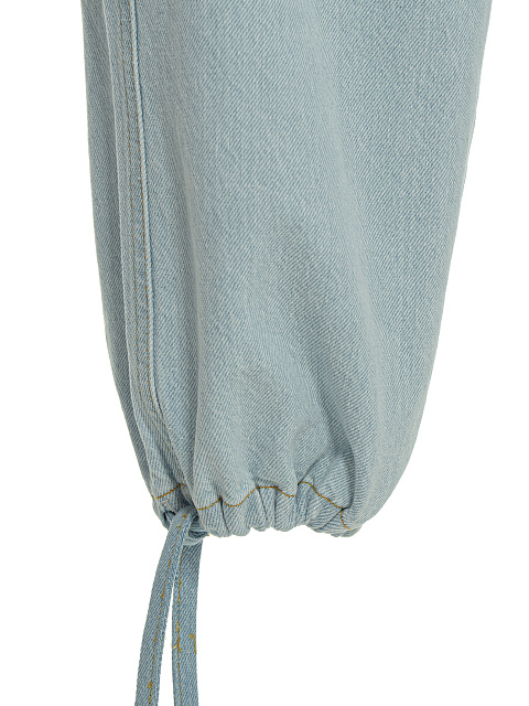 Светло-голубые джинсы-карго с завязками, 5 Светло-голубые джинсы-карго с завязками, 5