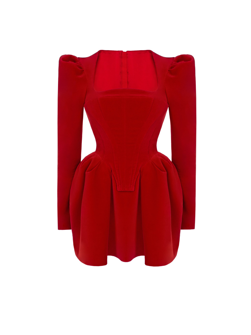 Красное бархатное платье-мини, 1