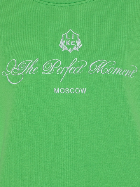 Салатовый костюм из футера с шортами, 6