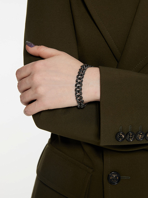 Браслет в виде цепи из черненого золота с черными бриллиантами, 2 Браслет в виде цепи из черненого золота с черными бриллиантами, 2