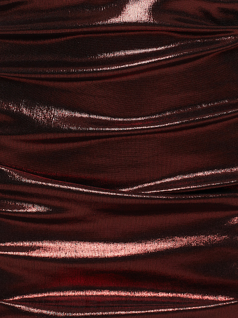 Красное платье-мини из трикотажа с металлическим блеском, 3