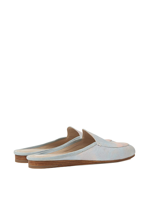 Розовые мюли из вареного денима, 3