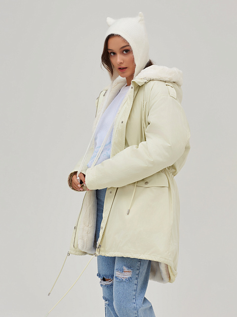 Белая шапка с ушками из ангоры, 2 Белая шапка с ушками из ангоры, 2