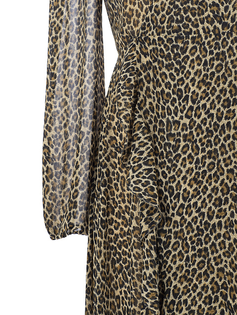 Шифоновое платье с леопардовым принтом, 3
