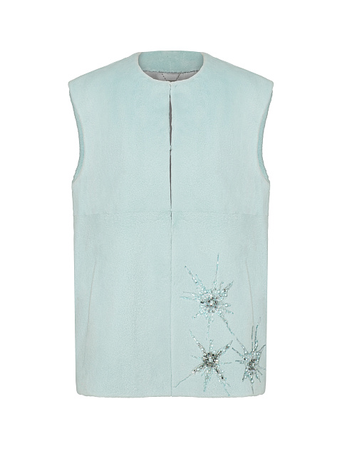 Жилет из норки с вышивкой, 1