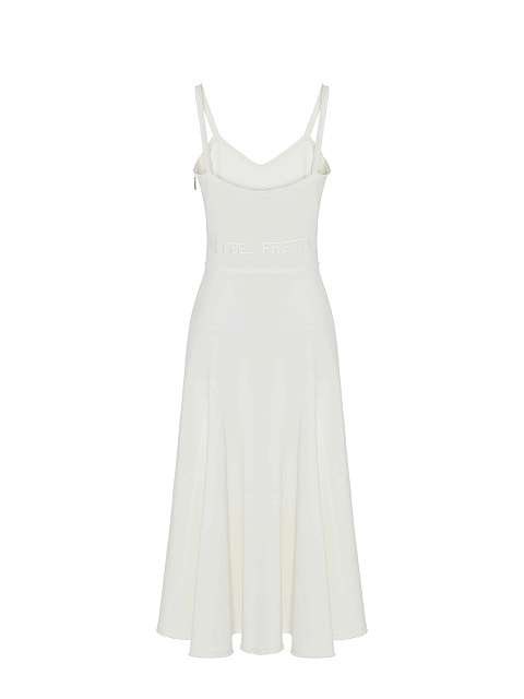 Белое хлопковое платье-миди, 2