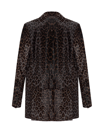Сине-коричневый леопардовый жакет, 2