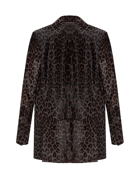 Сине-коричневый леопардовый жакет, 2