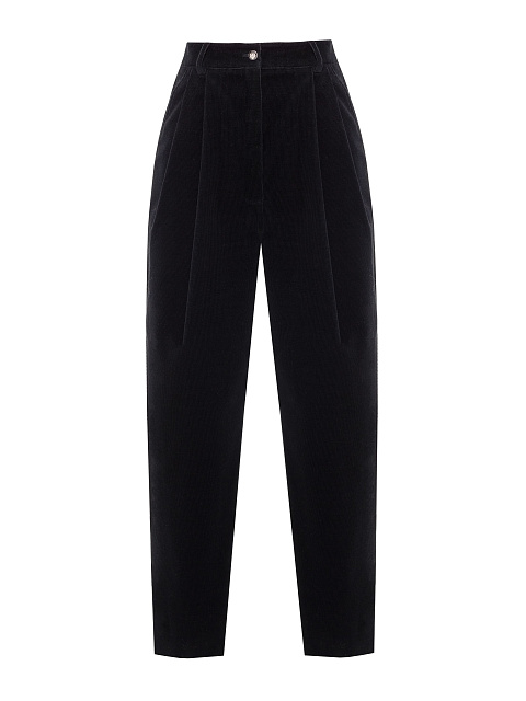 Черный вельветовый костюм из жакета и брюк, 3