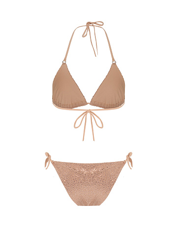 Бежевый купальник с кристаллами Swarovski, 2